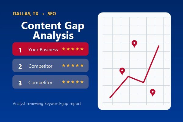 Analyst reviewing keyword-gap report