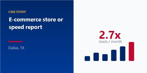 E-commerce store or speed report